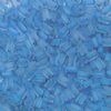 50g 5x4x2mm Matte Aqua Lined Crystal Tile Beads